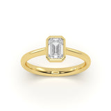 Emerald Bezel Diamond Ring