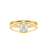 Emerald Bezel Diamond Ring