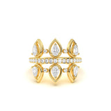 Pear Diamond Crown Ring