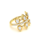 Pear Diamond Crown Ring