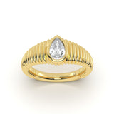 Pear Diamond Tapered Ring