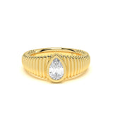 Pear Diamond Tapered Ring