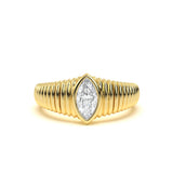 Marquise Diamond Tapered Ring