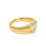Heart Diamond Tapered Ring