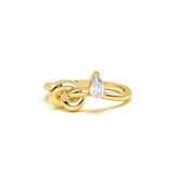 Knot Pear Diamond Ring