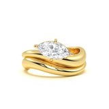 Wave Marquise Diamond Ring