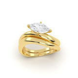 Wave Marquise Diamond Ring