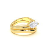 Wave Marquise Diamond Ring