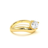 Oval Solitaire Diamond Ring
