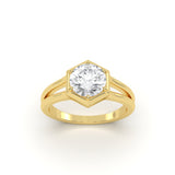 Hexa Solitaire Diamond Ring