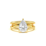 Pear Band Diamond Ring