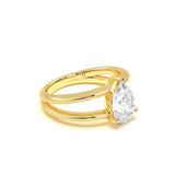 Pear Band Diamond Ring