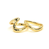 Fluid Curve Diamond Ring