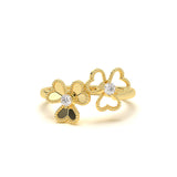 Dual Clover Diamond Ring