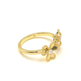 Dual Clover Diamond Ring