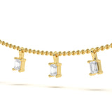 Emerald Diamond Station Necklace