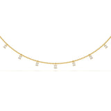 Oval Diamond Station Necklace