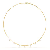 Oval Diamond Station Necklace