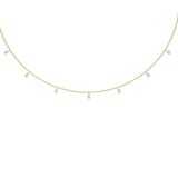 Pear 0.70ct Floating Diamond Necklace