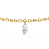 Pear 0.70ct Floating Diamond Necklace