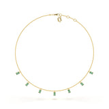 Emerald Solitaire Diamond Necklace