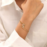 Pear Diamond Leher Bracelet