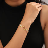 Tide Diamond Leher Bracelet