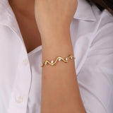 Tide Diamond Leher Bracelet