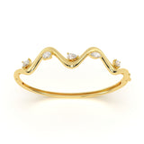 Crest Diamond Leher Bracelet