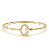 Oval Solitaire Diamond Bracelet