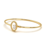 Oval Solitaire Diamond Bracelet