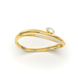 Marquise Diamond Curve Bangle