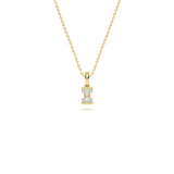 I Diamond-Cut Initial Pendant