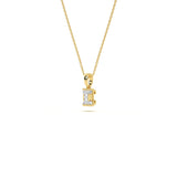 I Diamond-Cut Initial Pendant