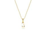 L Diamond-Cut Initial Pendant