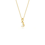 L Diamond-Cut Initial Pendant
