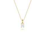 N Diamond-Cut Initial Pendant
