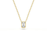 Emerald Bezel Diamond Pendant