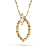 Marquise Solitaire Diamond Pendant