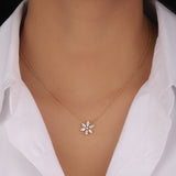 Aurora Diamond Floral Pendant