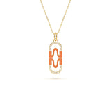 MIJA Pave Enamel Pendant