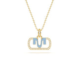 MIJA Enamel Diamond Pendant