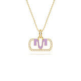 MIJA Enamel Diamond Pendant
