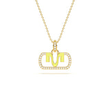 MIJA Enamel Diamond Pendant