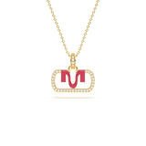 MIJA Enamel Diamond Pendant