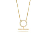 Modern Toggle Diamond Necklace