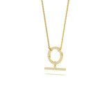 Modern Toggle Diamond Necklace