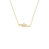 Oval Line Diamond Pendant