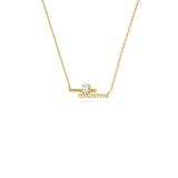 Oval Line Diamond Pendant