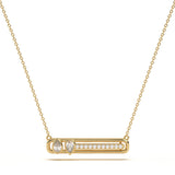 Pear Accent Diamond Pendant